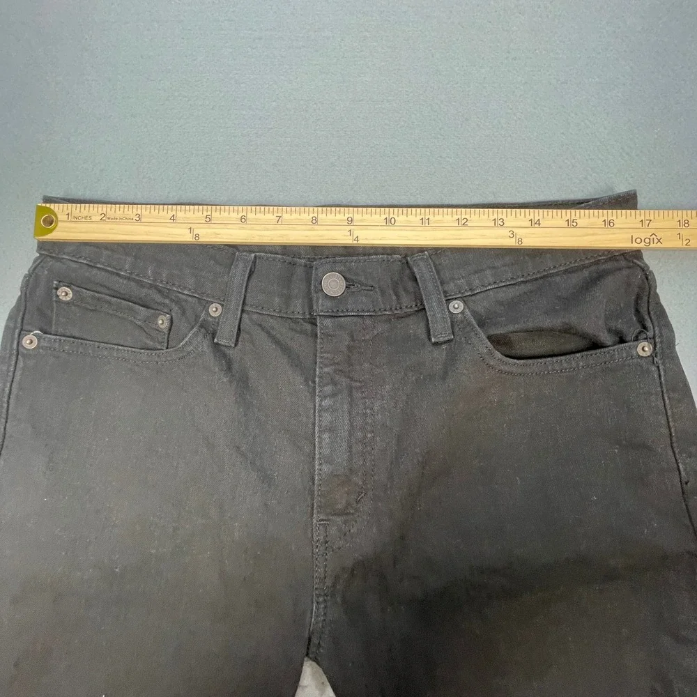 Levi's Black 511 Slim Fit Stretch Classic Five Pocket Denim Jeans Mens 33x30